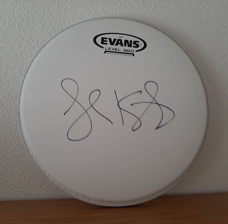 12" Evans Drumhead, Signed by Drummer, Glenn Kotche! image 1