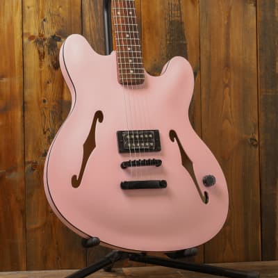 Fender  Delonge Starcaster RW Black Hardware - Satin Shell Pink for sale