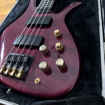 Peavey B-Quad 4 String Brian Bromberg Rare Burgandy Red Bass | Reverb