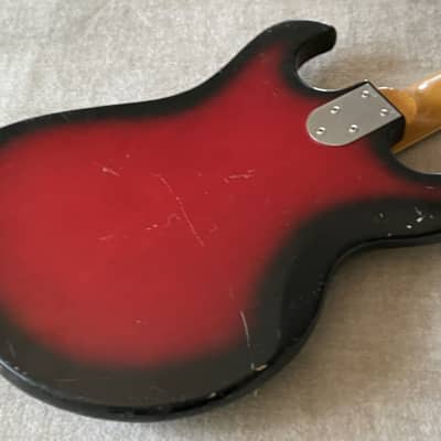 Vintage 1960’s Unbranded Teisco 12 String Electric Guitar Goldfoil Pickups Redburst MIJ Japan Kawai Bison Rare Possibly Early Ibanez image 16