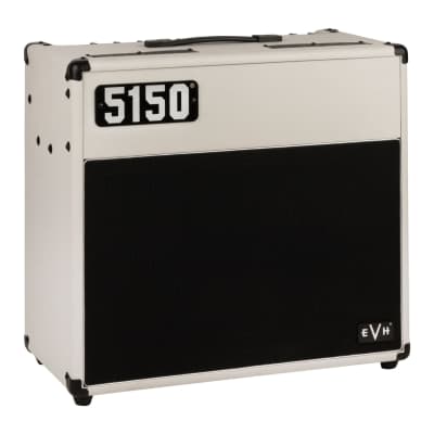 EVH 5150 Iconic Series 40W 1 x 12 Combo, Two-Channel, Reverb, Electric Guitar Amplifier with Molded Plastic Handle and Two 6L6 Power Tubes (Ivory) image 2