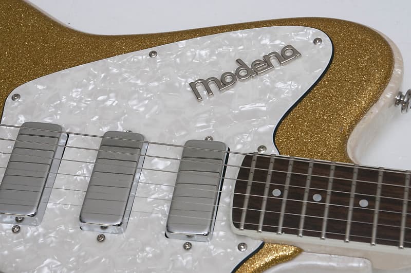 【希少】italia guitar modena ビザール ゴールドスパークル Gold Sparkle - Italia Guitars USA