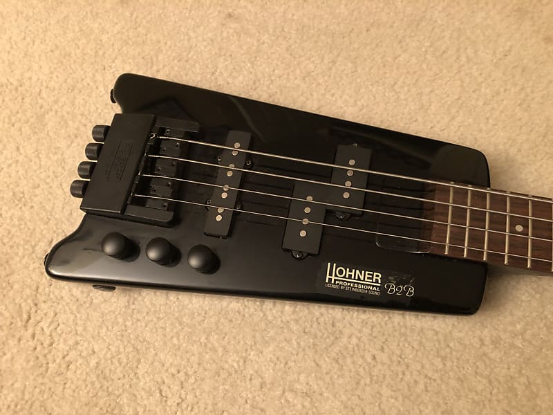 Vintage Hohner B2B Headless Bass Guitar, Strap & Gigbag image 1