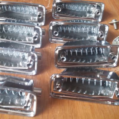 VINTAGE Pearl Coffin STYLE SET OF 8 Bass Drum Lug 70s 90s 80s 2" Spacing image 9
