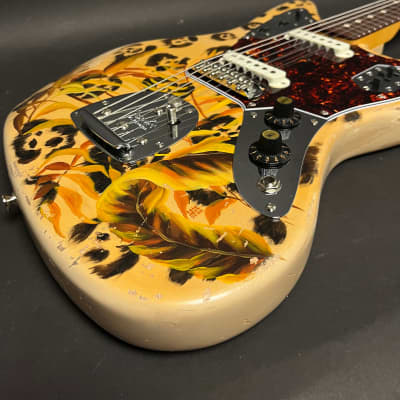 Immagine New Guardian Hand Painted Guitars "Jaguar" Electric Guitar Fender Neck, Parts, w/HSC - 8