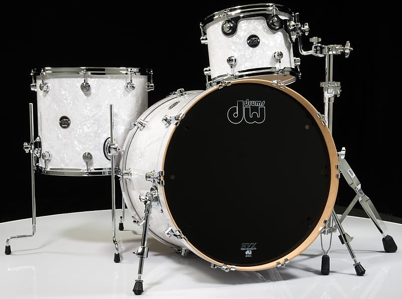DW Performance Series 3pc Drum Kit White Marine 12/16/22 image 1