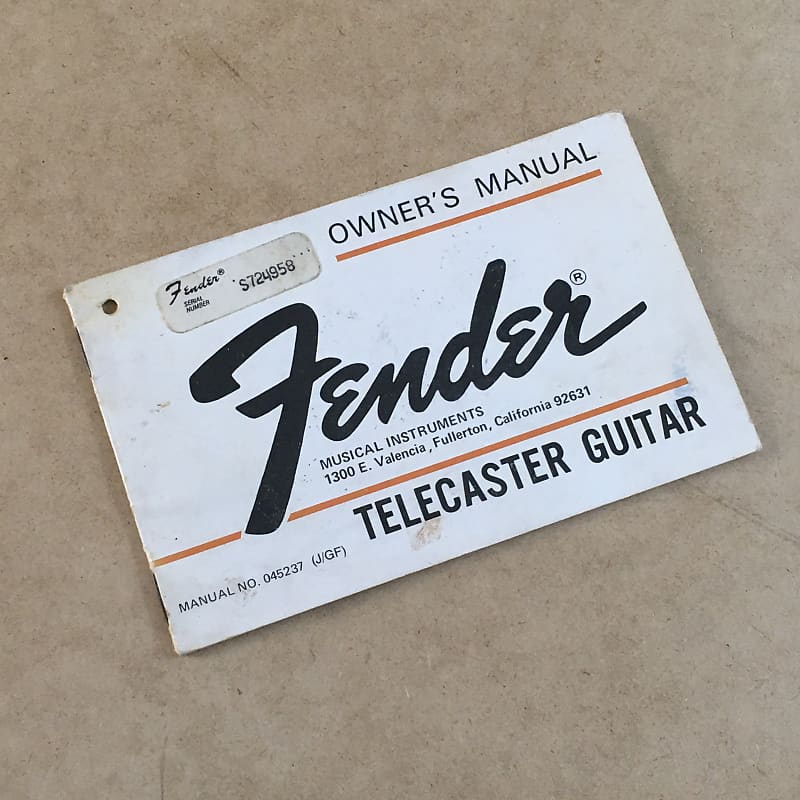 Vintage 1976 Fender Telecaster Guitar Owners Manual Booklet Reverb