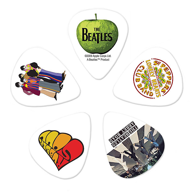 D'Addario 1CWH2-10B3 The Beatles Signature Guitar Picks - Thin (10-Pack) image 1