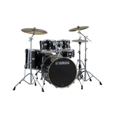 Yamaha STAGE CUSTOM BIRCH 5-PIECE SHELL PACK, W/20" BASS DRUM (RAVEN BLACK)