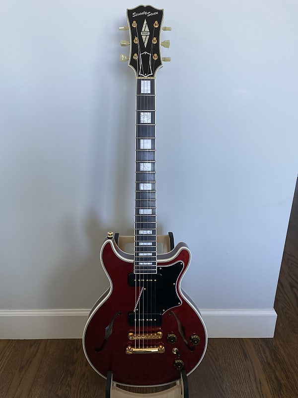 Seventy Seven Albatross Custom Semi-Hollow with P90 2010 - Red Nitro |  Reverb