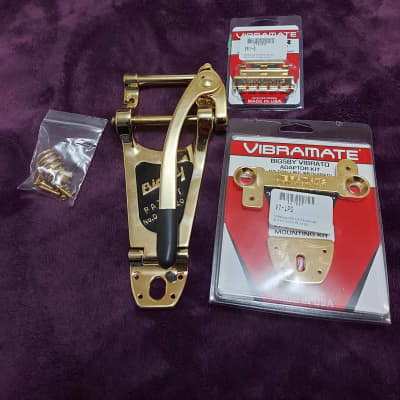 Bigsby USA B7 , Vibramate V7 and String Spoiler - Gold for sale