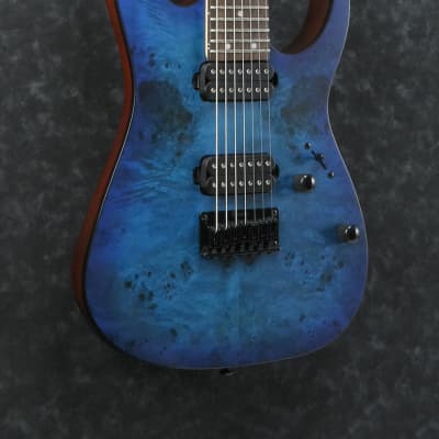 Ibanez RG Series RG7421PB 7-String Electric Guitar Flat Sapphire Blue image 3