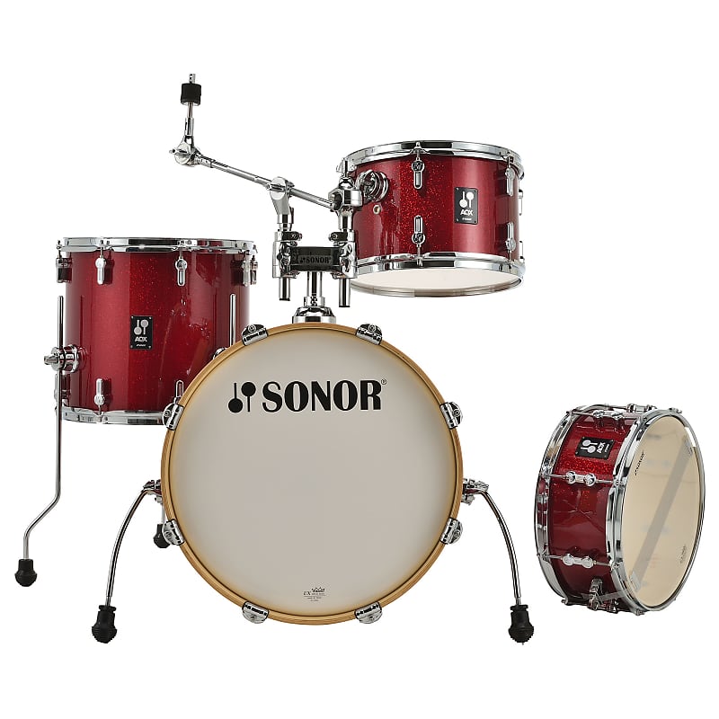 Sonor AQX 18" Red Moon Sparkle Jazz Shell Set image 1
