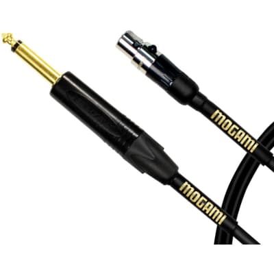 Mogami Gold Belt-Pack Cable with TA4F Plug to 1/4" Straight Connector for Shure Wireless System (24”) image 3