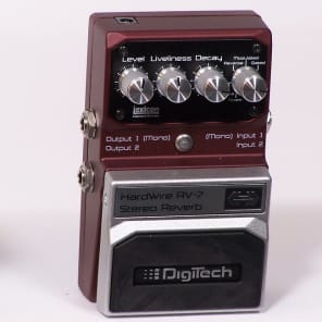 DigiTech HardWire RV-7 Stereo Reverb Pedal Great Shape In Box