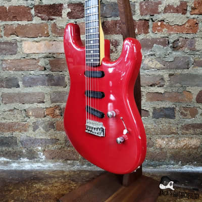 Stinger MIJ S-Style Electric Guitar (1980s Fiesta Red) image 10