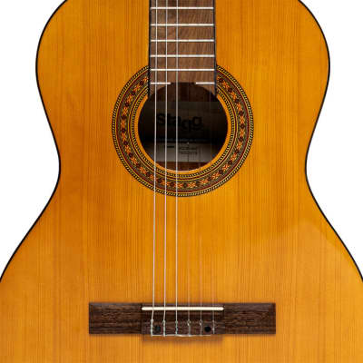 STAGG SCL60 classical guitar with spruce top natural colour image 5