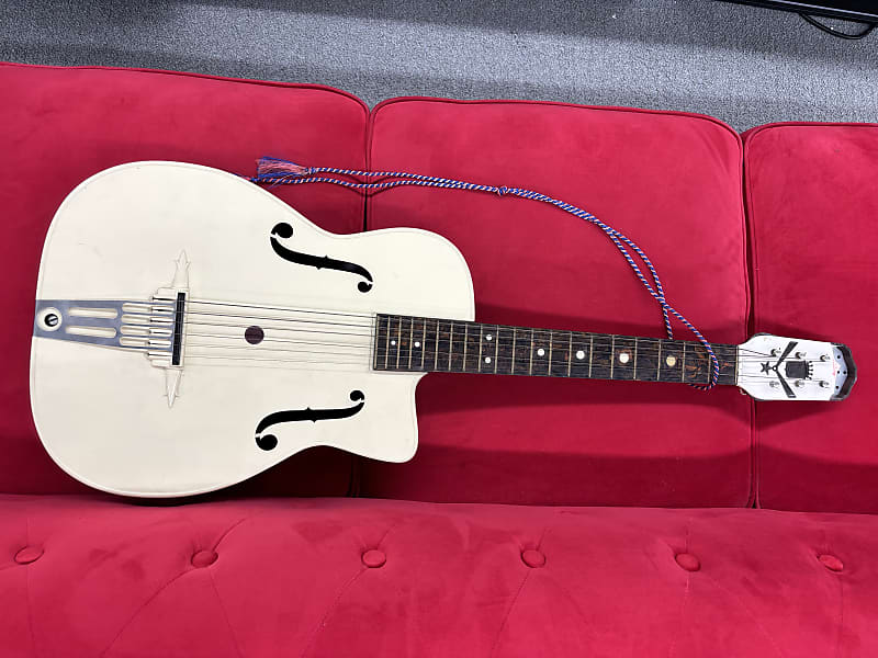 Maccaferri G30 1950's Plastic Acoustic Guitar w/ original braided string strap image 1