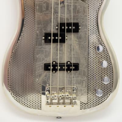 James Trussart Steelcaster Bass (2005) Shiny Gator Engraved (Holey) image 2