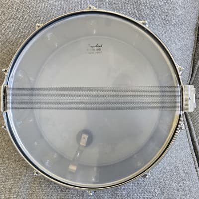Slingerland 5x14 10 lug brass radio king snare drum 1965 - Chrome image 7