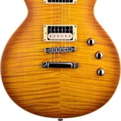 ESP LTD EC-1000T Fluence Flame Maple Electric Guitar, Honey Burst Satin image 1