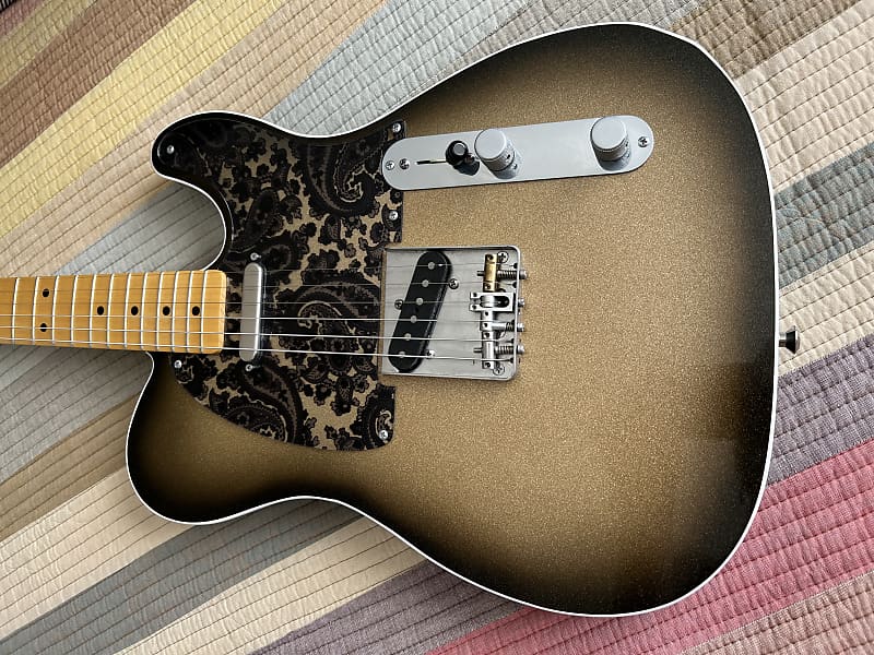 2014 Crook Custom Guitars Telecaster Gold Sparkle Burst Reverb