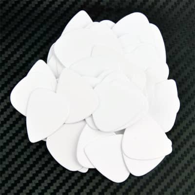 Celluloid White Guitar Or Bass Pick - 0.96 mm Heavy Gauge - 351 Shape - 24 Pack New