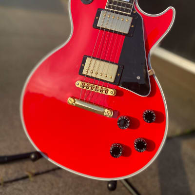 Gibson Les Paul Custom, All Ferrari Red w Gold Hardware 9lbs 12.3oz image 12