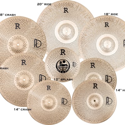 Agean Cymbals R-Series Low Volume Multi-3 Cymbal Pack Box Set (14HH/14+16+18CRS/18+20R/12SP) image 2