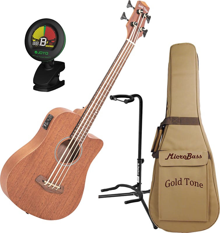 Gold Tone Microbass Micro AcousticElectric Bass Bundle Reverb