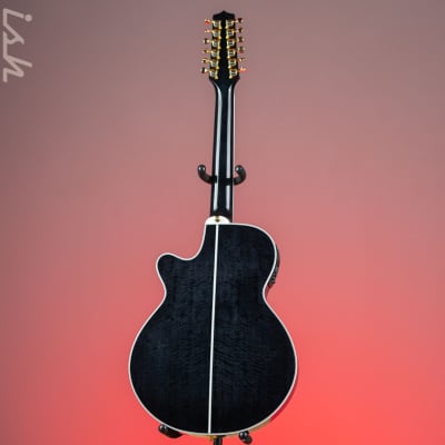 Takamine Thinline TSP158C-12 12-String Acoustic-Electric Guitar See-Through Black image 6