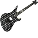 Schecter Synyster Custom-S Electric Guitar Gloss Black Silver Pin Stripes B-Stock 1694