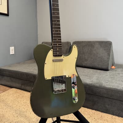 2023 Danocaster Single Cut Aged Charcoal Frost Metallic Telecaster image 2