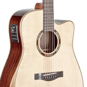 Teton STS150CENT-AR Spruce/Rosewood Dreadnought with Electronics Natural