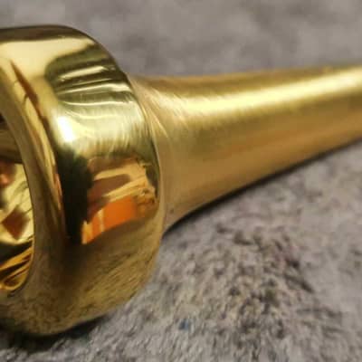 CONN 3 , brushed 24k gold plated trumpet mouthpiece image 5