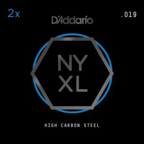D'Addario NYXL 2-Pack Plain Steel Guitar Strings .019