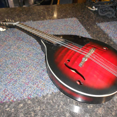Harmony Monterey mandolin circa 1960's red & black burst image 1
