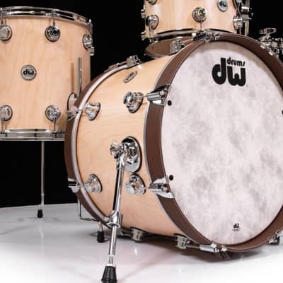 DW Collector's 3pc Maple Kit - Natural Satin Oil w/ Saddle Leather Hoops image 2