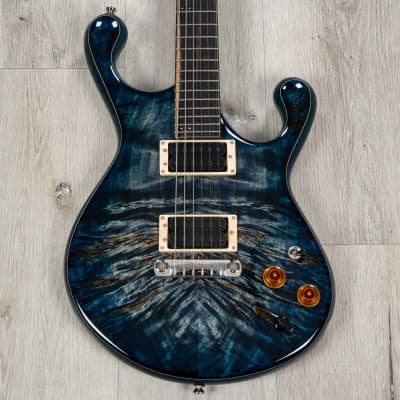 Fibenare Erotic Dalmat Blue Guitar, Ebony Fretboard, Poplar Burl, Tortoise Blue image 2