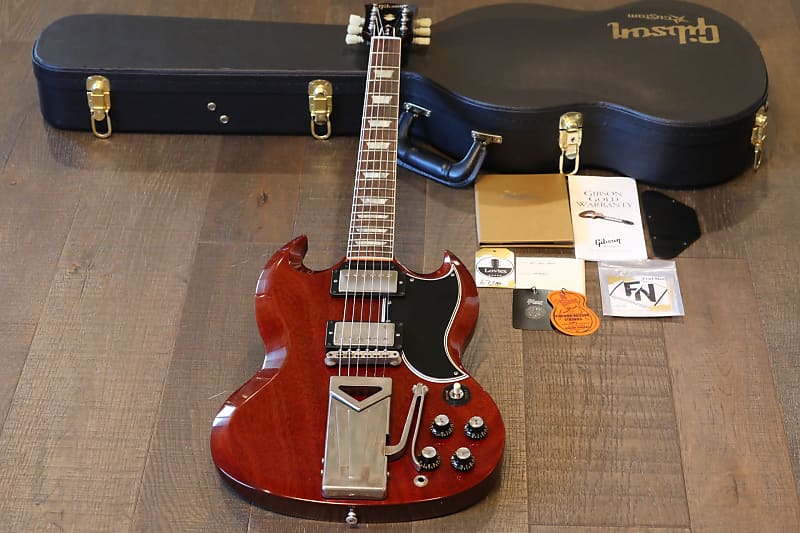 MINTY! 2021 Gibson Custom Shop 60th Anniversary 1961 Les Paul SG Standard Reissue Cherry Red w/ Sideways Vibrola + COA OHSC image 1