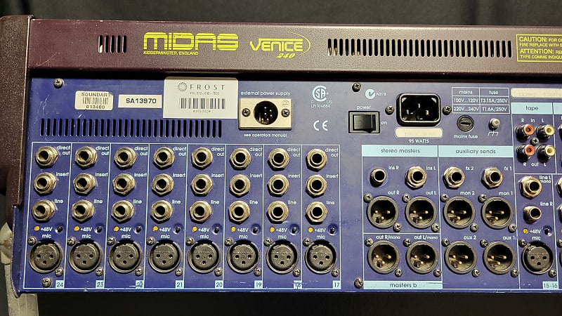 Midas Venice 240 24-Channel / 38-Input Mixing Console | Reverb