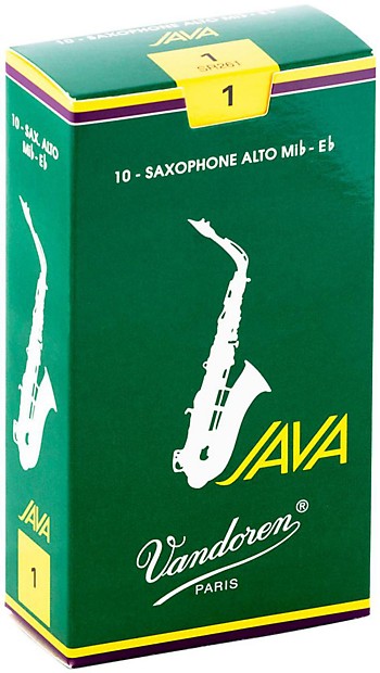 Vandoren SR261 Java Series Alto Saxophone Reeds - Strength 1 (Box of 10) image 1