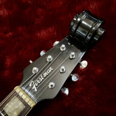 c.1968- Firstman Liverpool 67 MIJ Vintage Semi Hollow Body Guitar “Black” image 3
