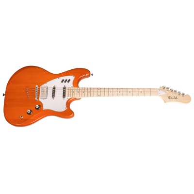 Guild Surfliner Solid Body Electric Guitar, Maple Fretboard, Sunset Orange image 2