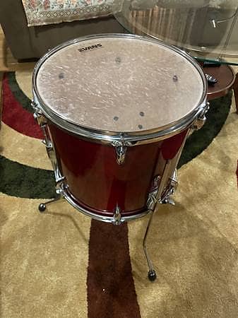 Yamaha Stage Custom Birch Floor Tom drum, 14 x 13 inch - Cranberry