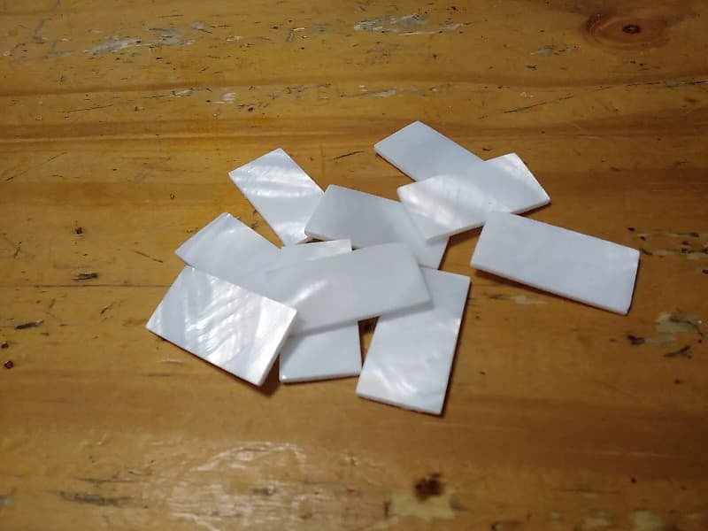 6 pieces Mother Of Pearl Shell Inlay Blanks 32×15×2mm Guitar | Reverb