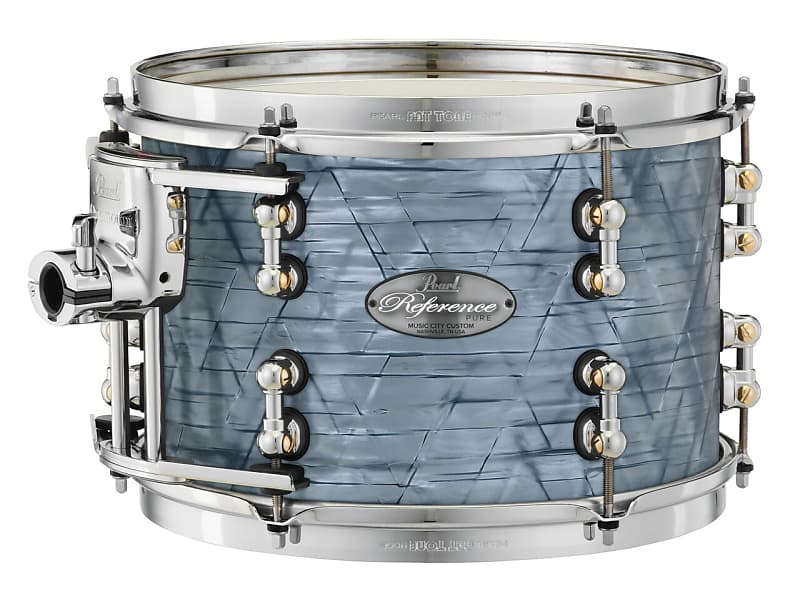 Pearl Music City Custom Reference Pure 26x14 Bass Drum W/ Mount MOLTEN SILVER PE image 1