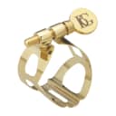 BG Model L50 'Tradition' Ligature with Cap for Soprano Saxophone in Gold Lacquer