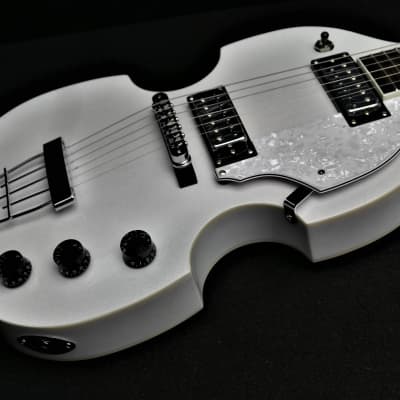 Hofner HI-459-PE PW Beatle 6 String Electric Guitar Pearl White Violin Body Shape image 3