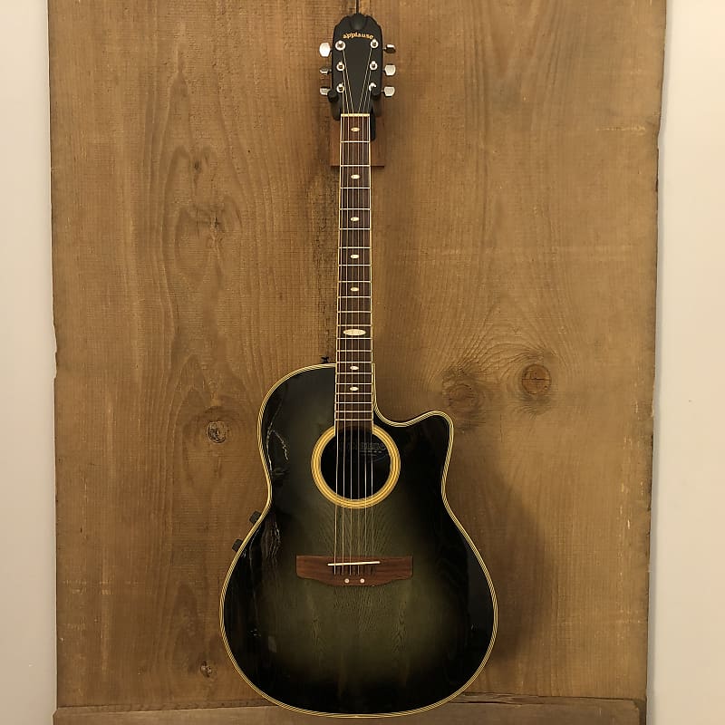 Applause AE-36 Vintage Acoustic Electric Guitar Green Burst